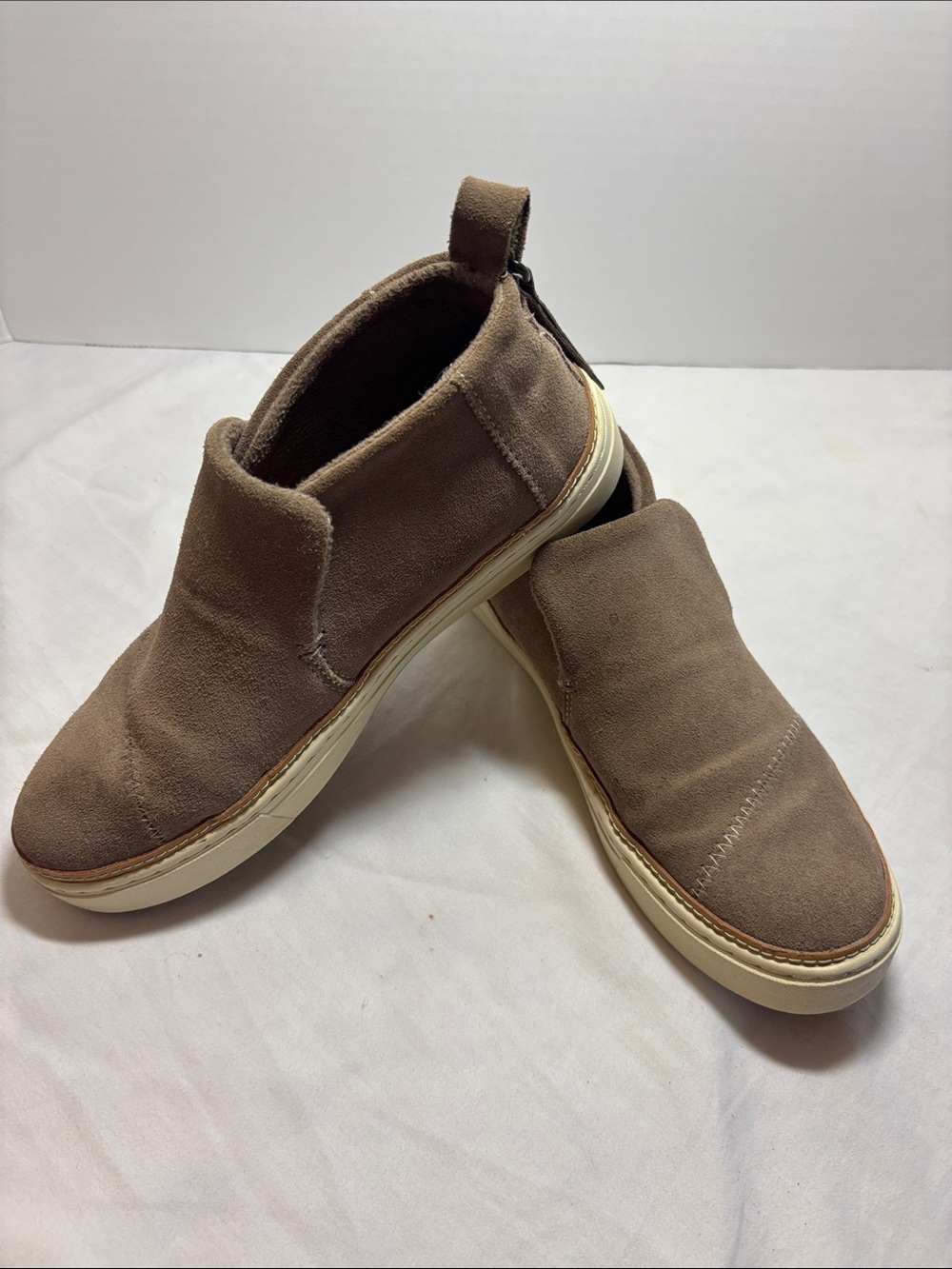 TOMS Women’s Paxton Slip-On Suede Casual ankle boots - Taupe, SZ 6.5